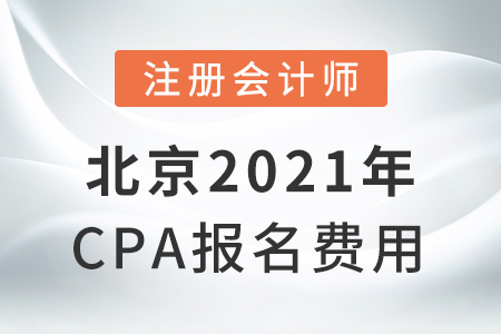 北京市朝陽區(qū)2021年cpa報名費用