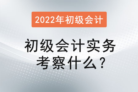 初級(jí)會(huì)計(jì)實(shí)務(wù)考察什么？