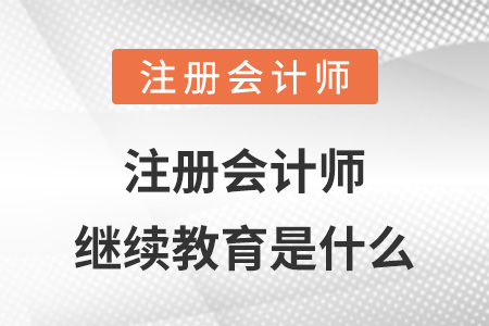 注冊會計師繼續教育是什么