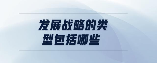 發展戰略的類型包括哪些
