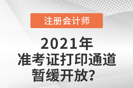 注冊會計師考試準考證打印通道暫緩開放