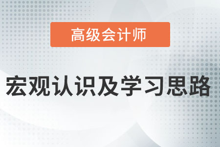 把握高級會計師考試的宏觀認識及學習思路