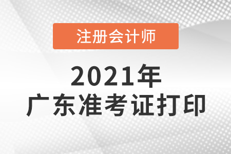 廣東2021年cpa準考證打印時間