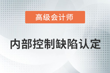 內部控制缺陷認定