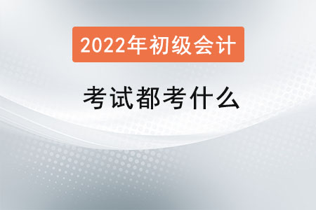初級會計職稱考試都考什么