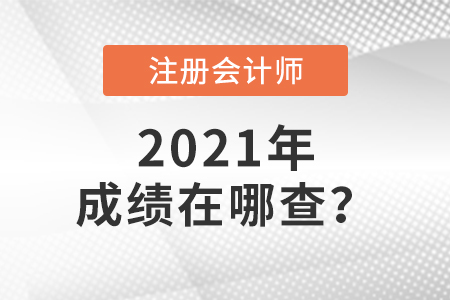 2021年注冊會(huì)計(jì)師成績在哪查