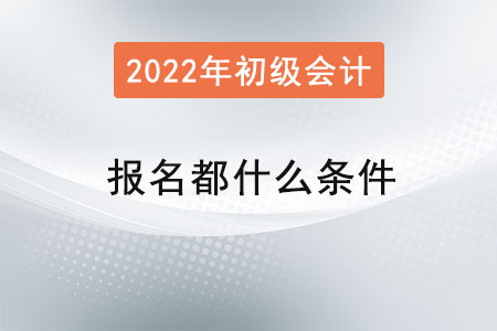 初級會計職稱考試報名都什么條件