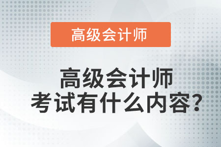 高級會計師考試有什么內容？