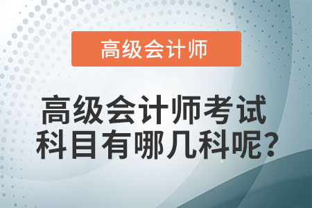 高級會計師考試科目都有哪些？