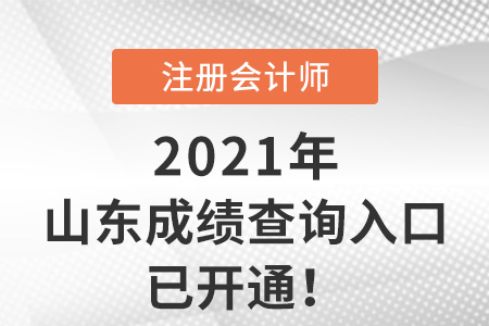 山東2021年注冊會計師考試成績查詢系統已開通