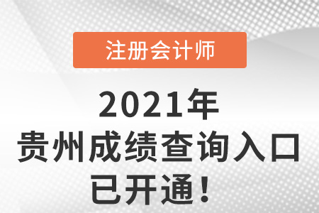 貴州省六盤水2021年注冊會計(jì)師成績查詢?nèi)肟谝验_通