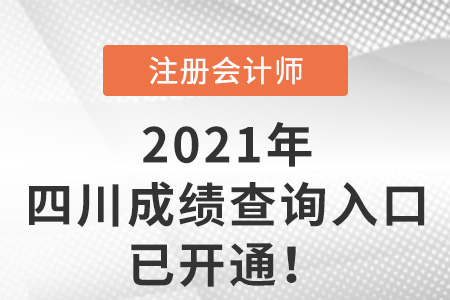 2021年四川省攀枝花注會考試成績查詢入口已開通