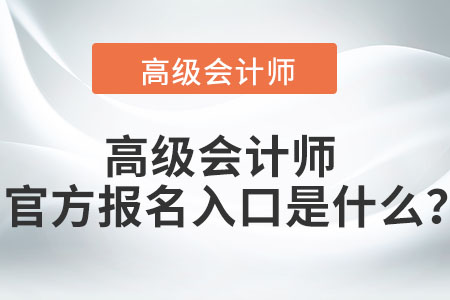 高級會計師官方報名入口是什么？