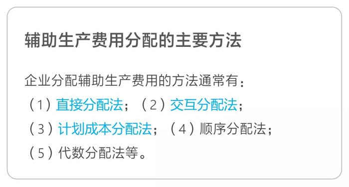 輔助生產費用分配