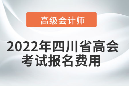 2022年四川省高級會計師考試報名費用