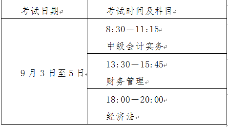中級會計考試時間 中級會計考試時間