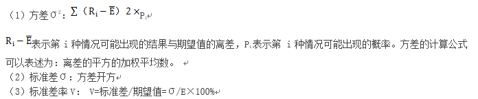 風險的衡量指標