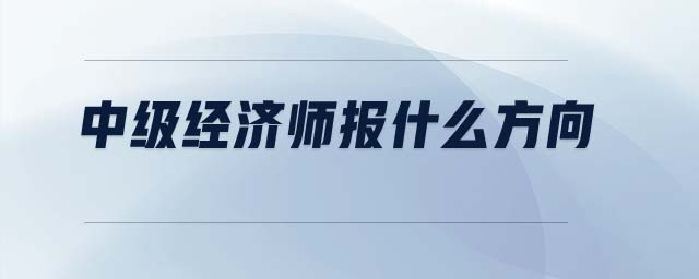 中級經濟師報什么方向