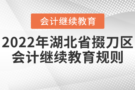 2022年湖北省掇刀區會計繼續教育規則概述