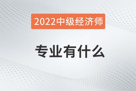2022年中級經濟師的專業都有什么