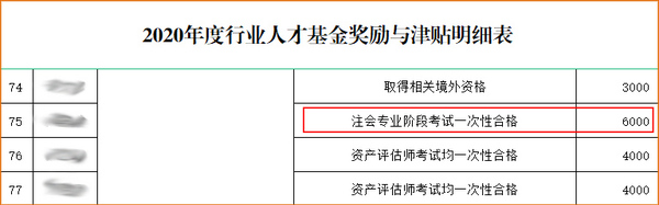 浙江《2020年度行業人才基金獎勵與津貼明細表》