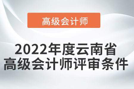 2022年度云南省高級會計師評審條件