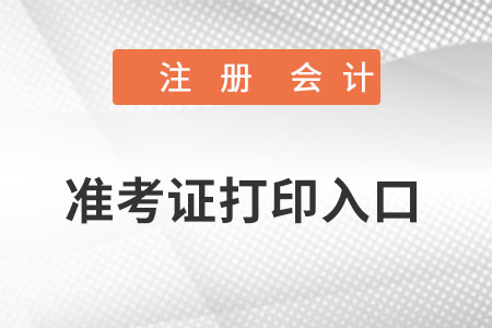 cpa準(zhǔn)考證打印入口