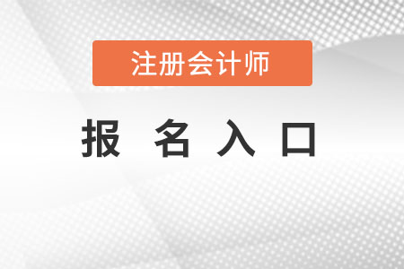 注冊會計報名入口