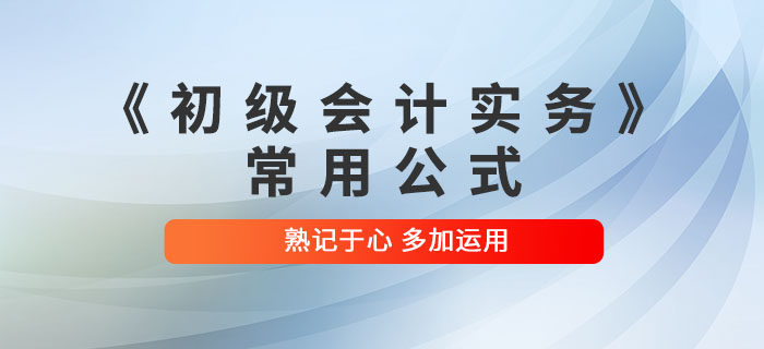 干貨分享：2022年《初級會計(jì)實(shí)務(wù)》常用公式