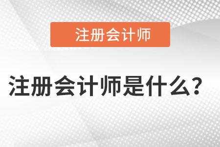 注冊會計師是什么？