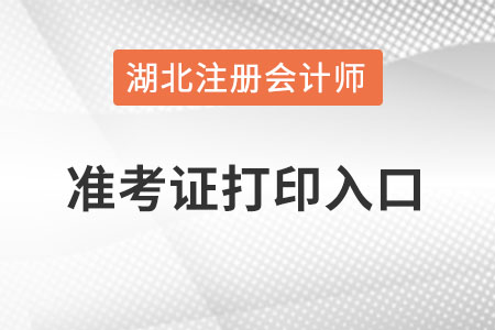 湖北注冊會計師準考證打印入口怎么進？