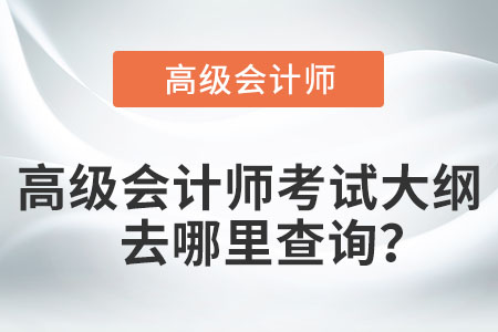 高級會計師考試大綱去哪里查詢？