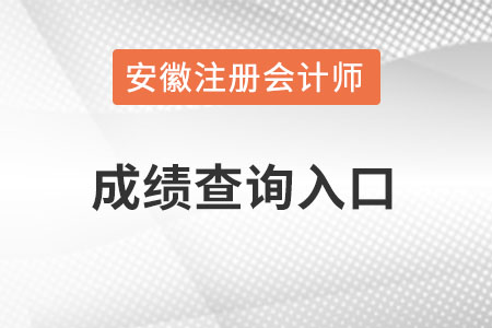 安徽省蕪湖cpa成績查詢入口官網？