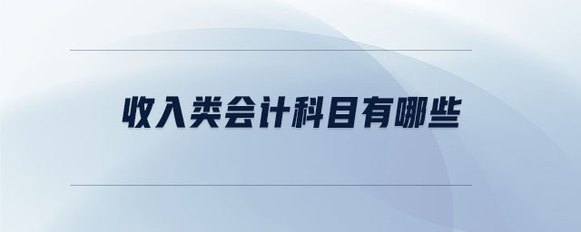 收入類會計科目有哪些