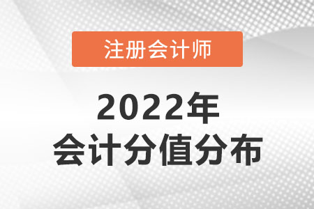 2022年注冊會計師會計分值分布情況