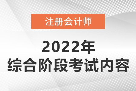 2022年注冊會計師綜合階段考試考什么？