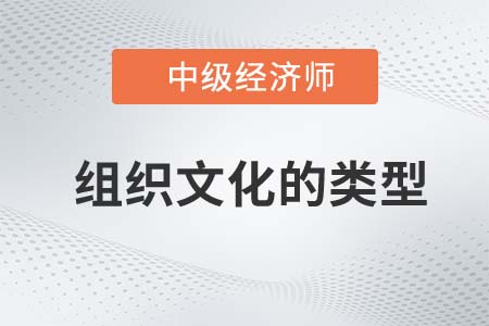 組織文化的類型_2022中級經濟師人力資源備考預習知識點