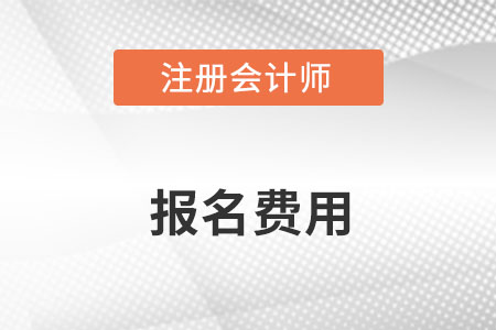 注冊會計師報名費用一覽表發布了嗎？