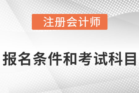 注冊會計師報名條件及考試科目是什么?