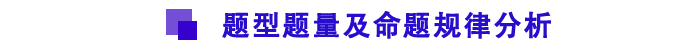 題型題量及命題規律分析