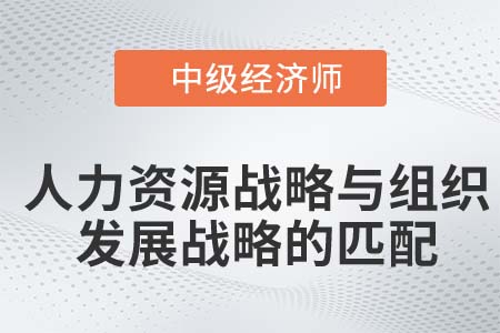 人力資源戰略與組織發展戰略的匹配_2022中級經濟師人力資源知識點