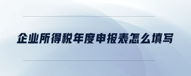 企業所得稅年度申報表怎么填寫