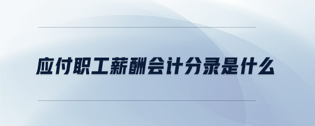 應付職工薪酬會計分錄是什么
