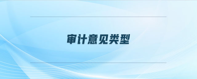 審計意見類型