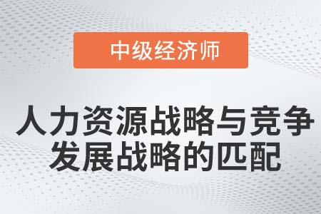 人力資源戰(zhàn)略與競爭發(fā)展戰(zhàn)略匹配_2022中級經(jīng)濟師人力資源知識點