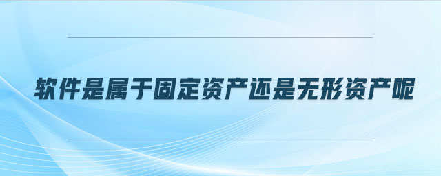 軟件是屬于固定資產(chǎn)還是無(wú)形資產(chǎn)呢