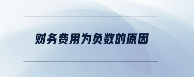 財務費用為負數的原因