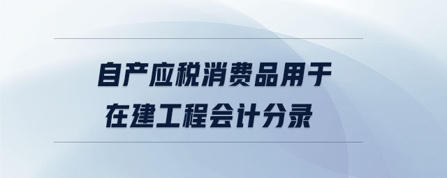 自產應稅消費品用于在建工程會計分錄