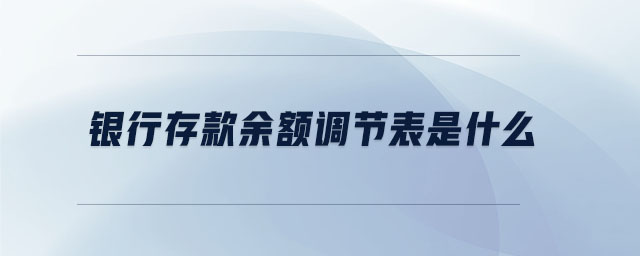 銀行存款余額調節表是什么