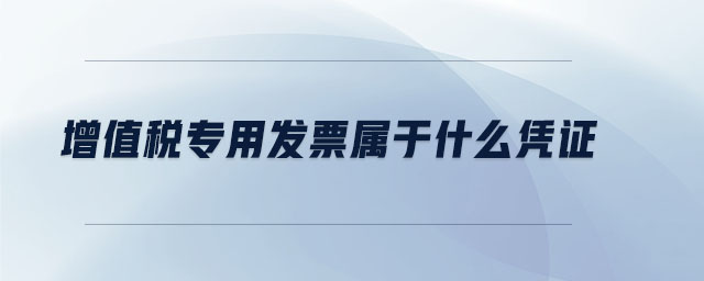 增值稅專用發票屬于什么憑證